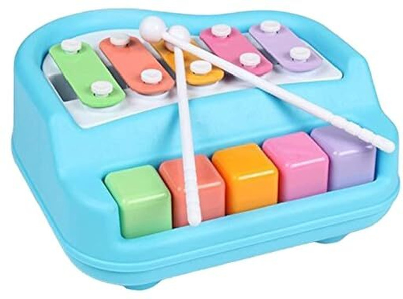 TOOBIL Non Electronic Musical Piano and Xylophone Toy for Toddlers/Girls/Boys (1PCS)(Multicolor)