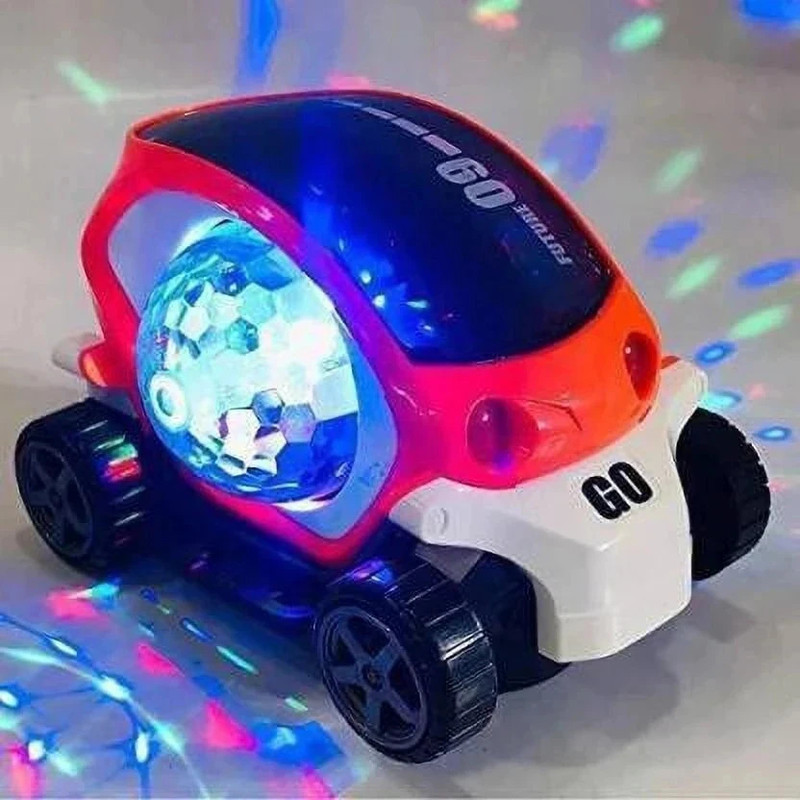 LooknlveSports Future 09 Musical Stunt Car Rotate 360� with Flashing Light & Music(White, Orange)