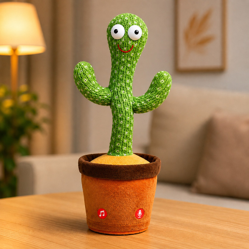 LILYFOOT Musical Talking Cactus Toy(Green)