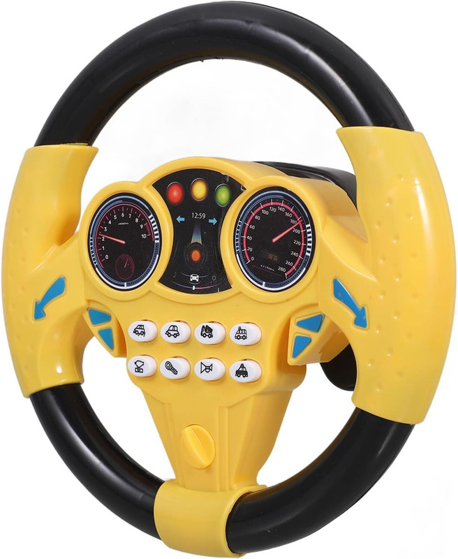 FIPPYO Baby Steering Wheel,Kids Steering Wheel Simulator with Music(Multicolor)