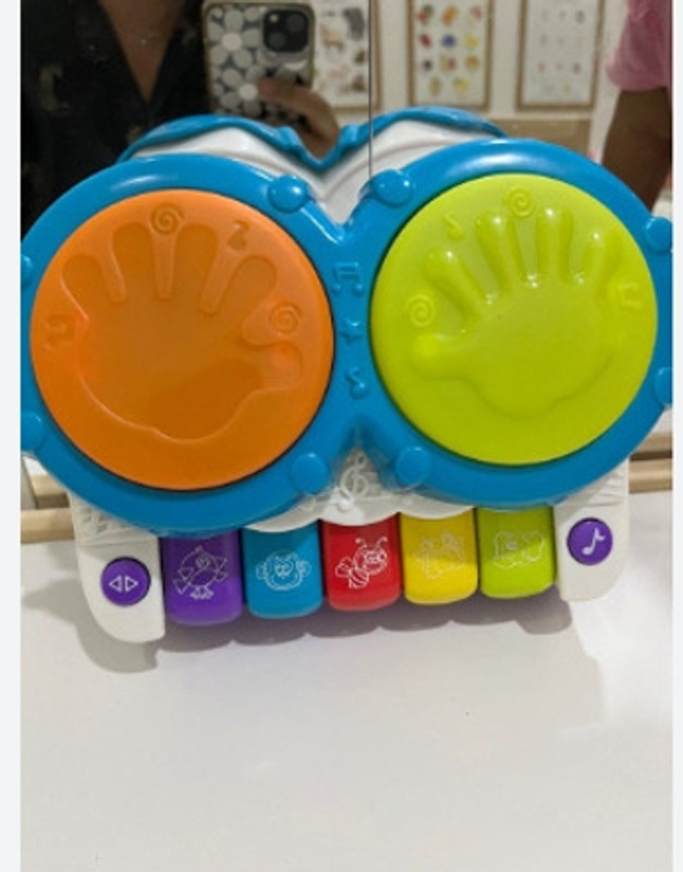 Tiny Tales Drum Piano Instrument(IND*4521) Set 1-4 Years(Multicolor)