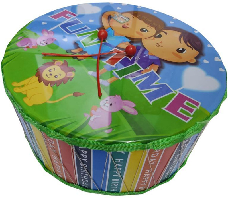 Prapti Mart Large Plastic Drum for Kids | Musical Drum with Sticks | Age2+(Multicolor)