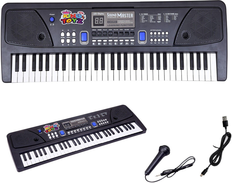 KING TOYZ Portable Electronic Keyboard - 61 Keys Keyboard for Beginner & Professional(Black)