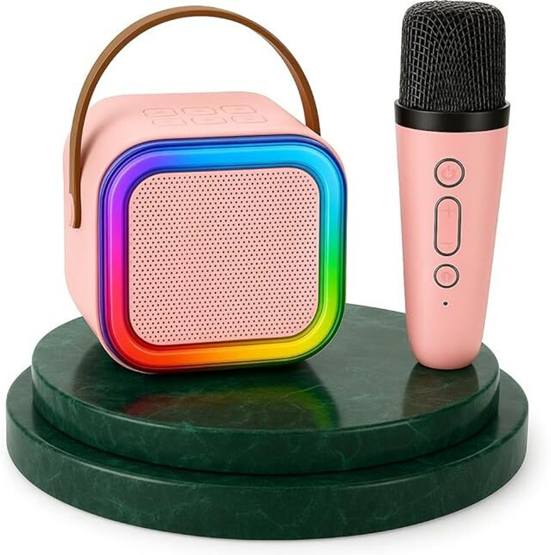 Adhira Toys Portable Karaoke Speaker with Bluetooth and Wireless Mic(Multicolor)