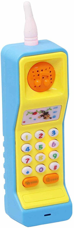 Rudra Kids Musical Phone Toy with Light Sound Numeric Keys Learning Toy for Toddlers(Multicolor)