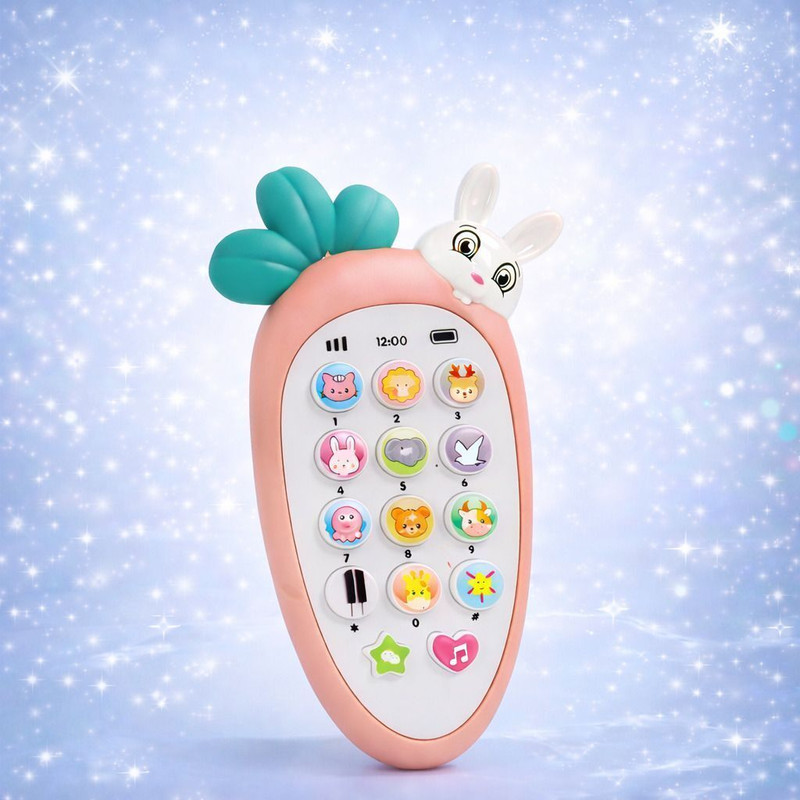 WORLD OF TINY Kids Pretend Smartphone Toy, Musical Educational Baby Phone with Sound(Multicolor)