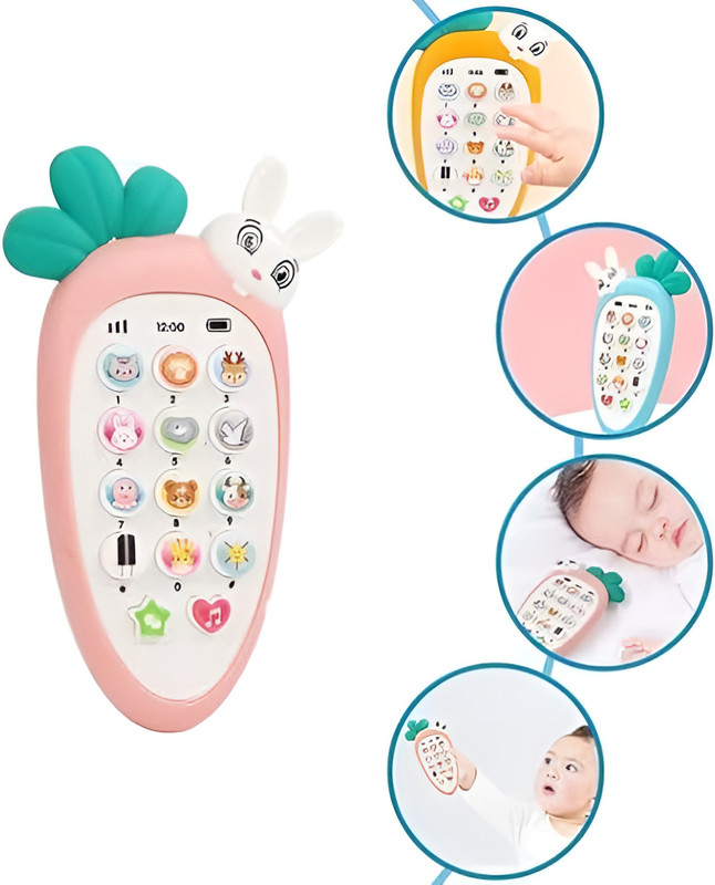 Srishti Collection Rabbit Face Phone Toy for Kids with Music, Ringtones, Lights TOYS(Multicolor)