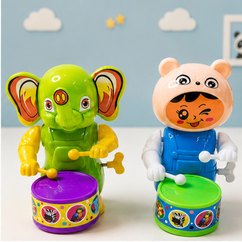 Printon Elephant & Cute Boy Drummer Toy for Kids | Musical Dancing Toy(Multicolor)