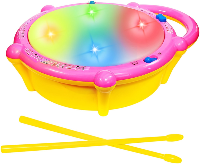 TINCHBAY Flash Drum Toy with Light & Sound Good Quality Plastic, Battery Operated(Multicolor)