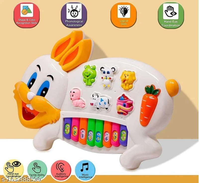 BANQLYN Rabbits Musical Piano(Multicolor)