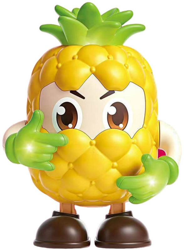 GKNEX Cute Pineapple LED Night Light Toy with Seven Color Changing Soft Light for Kids(Yellow)