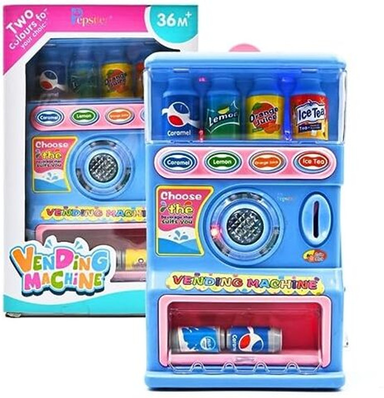 Pepstter Talking Vending Machine Beverage Toys Electronic Drinks Toy Set Kids Learning(Multicolor)