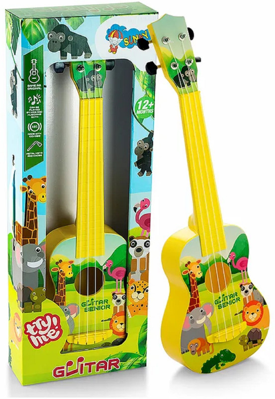 YUIOP - Mini Musical Guitar Toy For Kids - Cute Animal Theme -4 String Mini Guitar Toy(Multicolor)