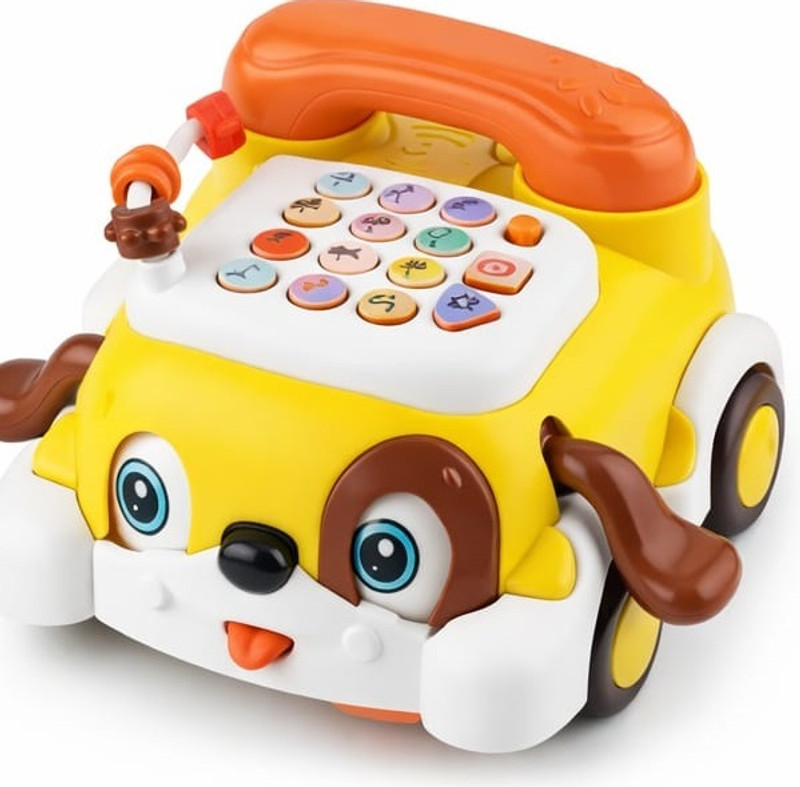 RUDRASA Kids Musical Doggy Face Telephone Toy with Sound & Button for Kids(Multicolor)