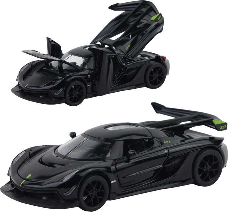 Joy Junction KOENIGSEG Model Car 1:32 Metal Pull Back Die-cast Car (Black)(Black)