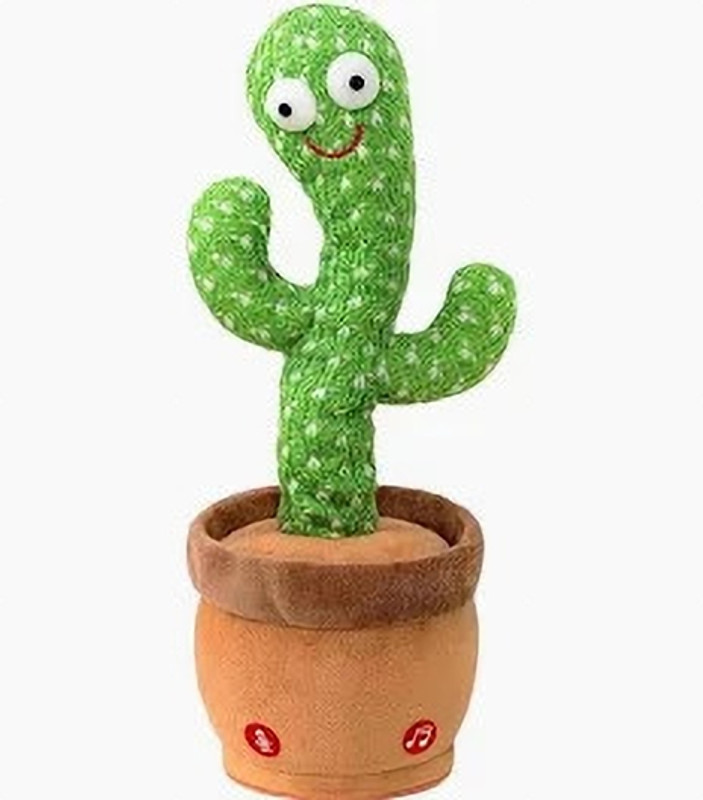 TAPUJI Rechargeable Dancing Talking Cactus Toys for Baby , 120 Songs for Baby(Green)