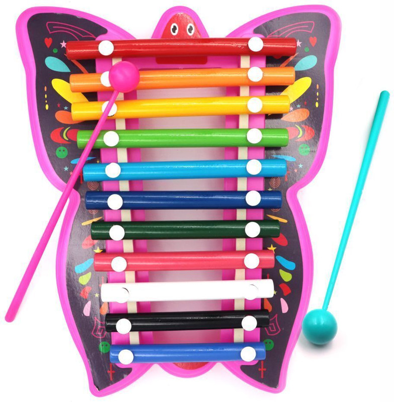 Aditi Toys Musical Butterfly Xylophone with 11 Metal Nodes(Multicolor)