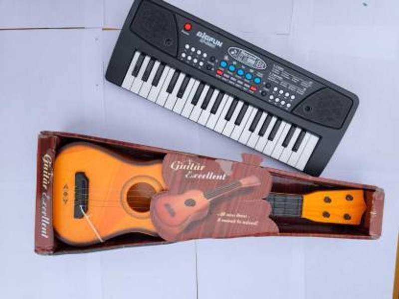IJAYTOYS Combo Bigfun Kids Toys Electronic Musical & Printed Guitar Toy | Learning Toy(Multicolor)