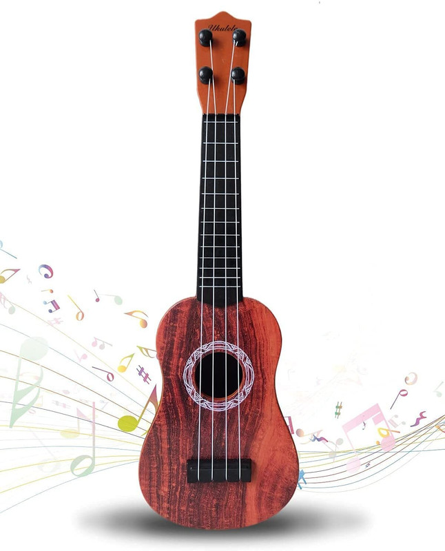 IJAYTOYS Wooden Play Guitar, Kids Musical Instrument Toy, Gift for Ages 3+(Multicolor)