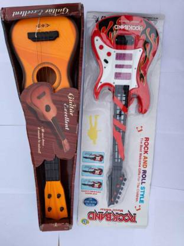 Kmc kidoz Combo Printed Guitar Series & Guitar Instrument with Sound & 3D LED Light(Multicolor)