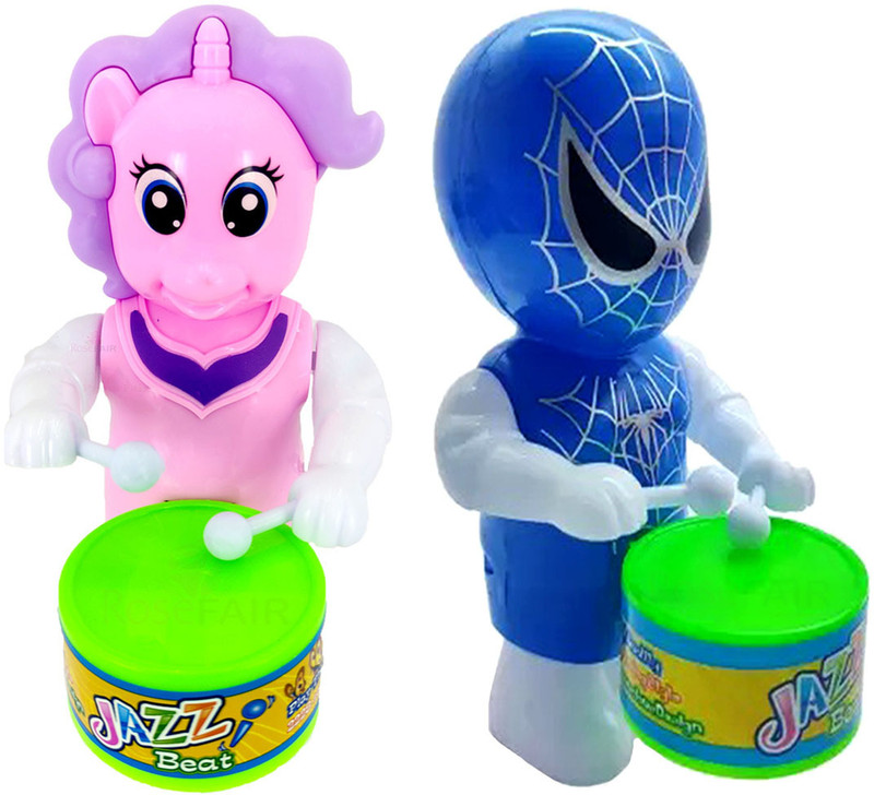 CSPARK BAND Cute Drummer Pet Toys with Dancing Action for Kids Toys Sound Toys Key-Operated(Multicolor)