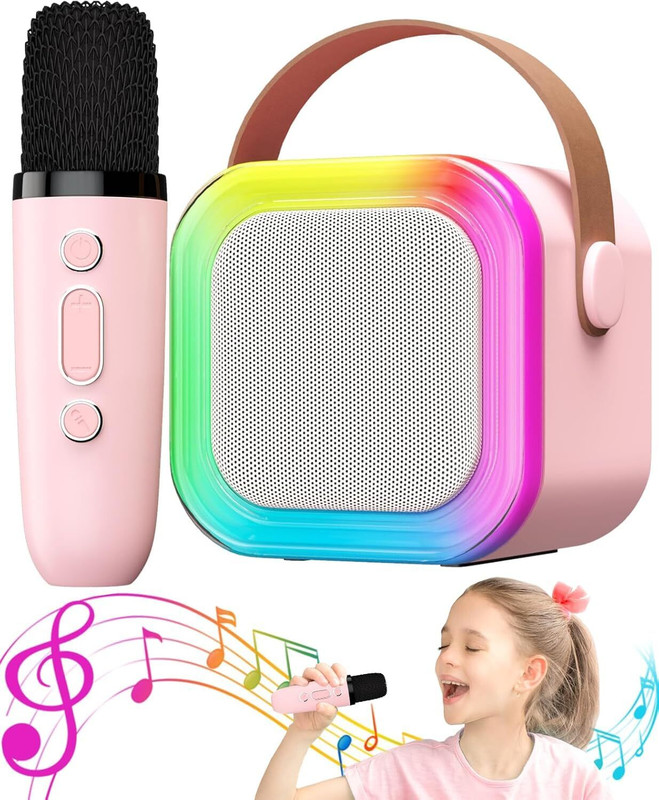 JOYTOY Kids Mic with Speaker & RGB Lights k12 Portable Bluetooth Speaker Mic Set Magic Speaker Mod(Compatible only with All)