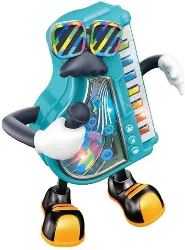 RIDEZONESTOYS Kids Musical Dancing Piano Toy with light and Sound(Blue)