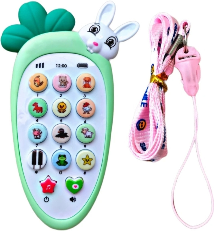 FS TOYS Green cute rabbit phone kids entertainment(Green)