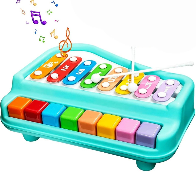 Mira Farmcraft Melodious Musical Xylophone Piano Toy 8 Multicolored Keyboard Piano for Toddlers(Multicolor)