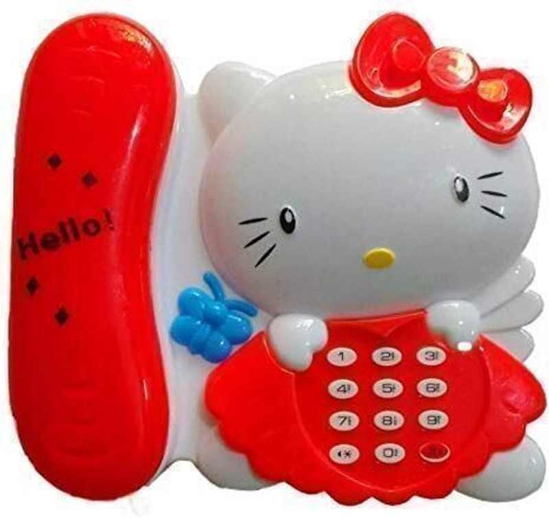 VEDANT ENTERPRISE Hello Kitty Musical Toy Phone For Kids(Red)
