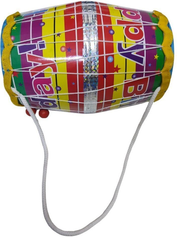 ATISHAY RETAIL Plastic Dholak for Kids with Sticks | Size-Large | Birthday Gift | 3-8 Years(Multicolor)