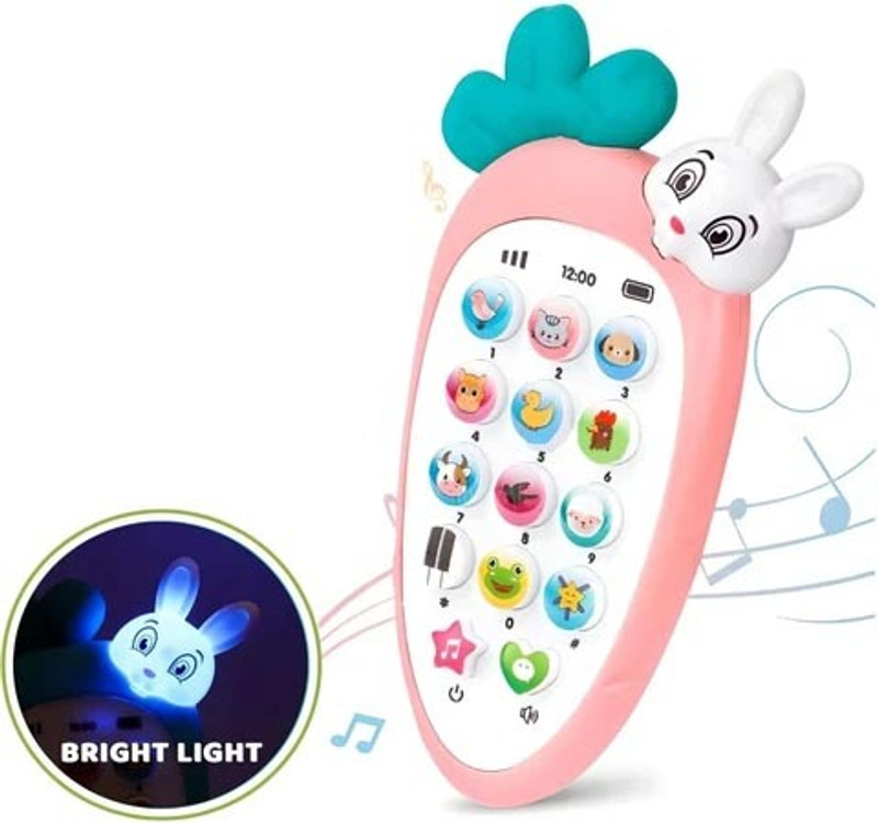 Plus Shine Pretend Play Cell Phone Toy for Kids with Music, Ringtones, Animal Sounds(Multicolor)