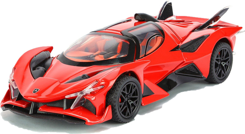 Joy Junction 1:32 Scale Apolo Diecast Pull Back Toy car with Openable Doors, Light & Sound(Red)