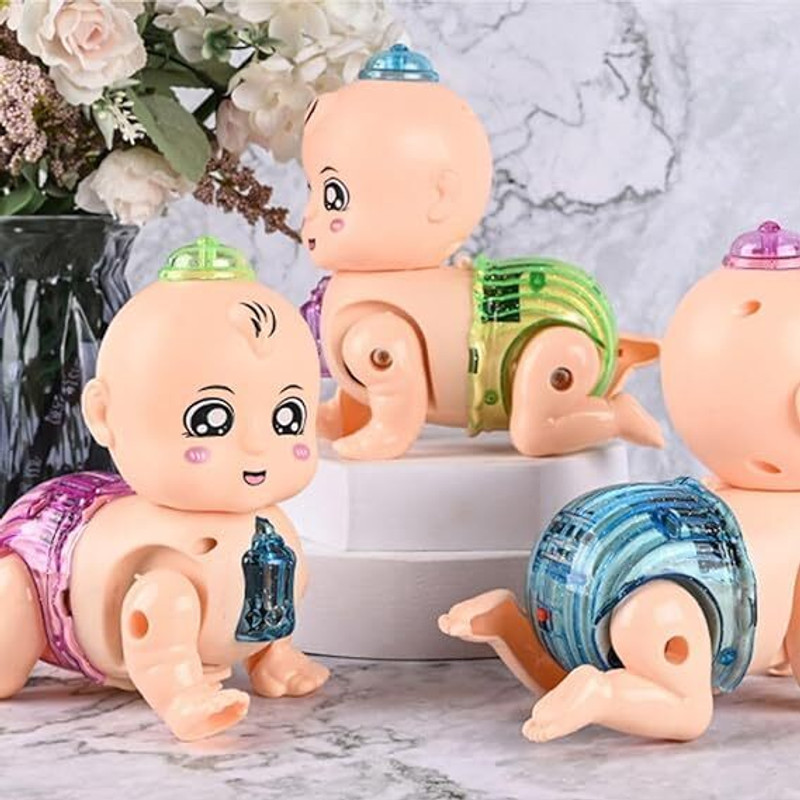 Adhira Toys Musical Crawling Baby Toy, Music and Lighting for Kids(Multicolor)