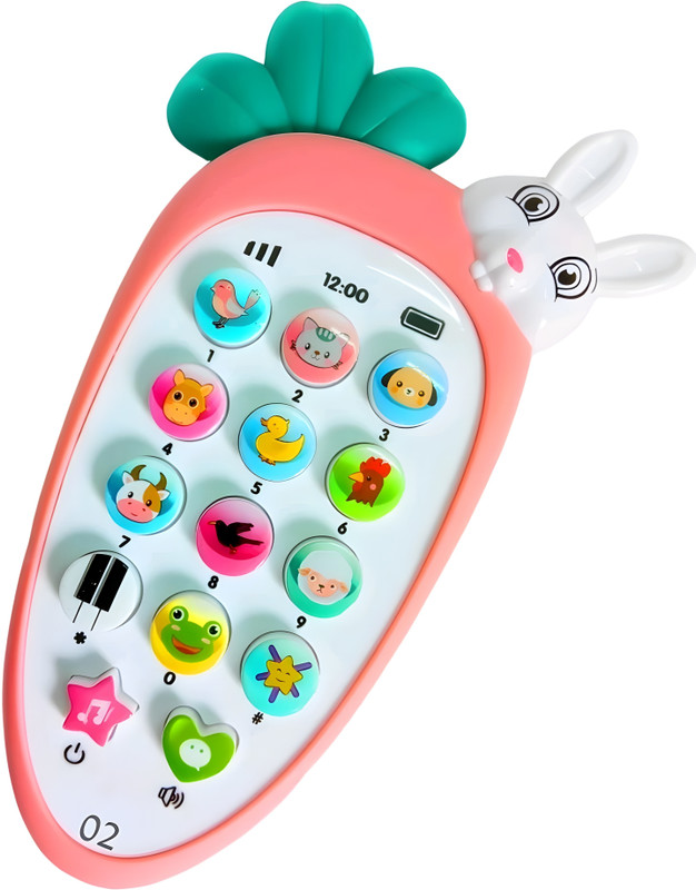 Zenex Baby Rabbit Musical Phones Toys, Animal Sound Light with 20 Songs Gifts for Kids(Multicolor)