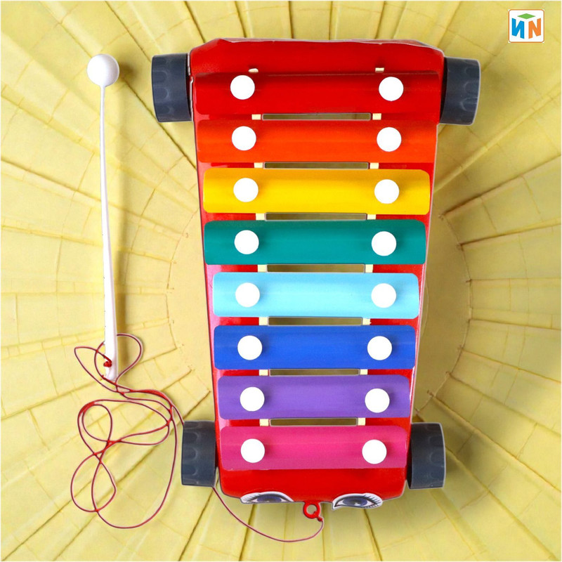 niyana Car Xylophone with 8 Musical Metal Nodes in white Body(Multicolor)