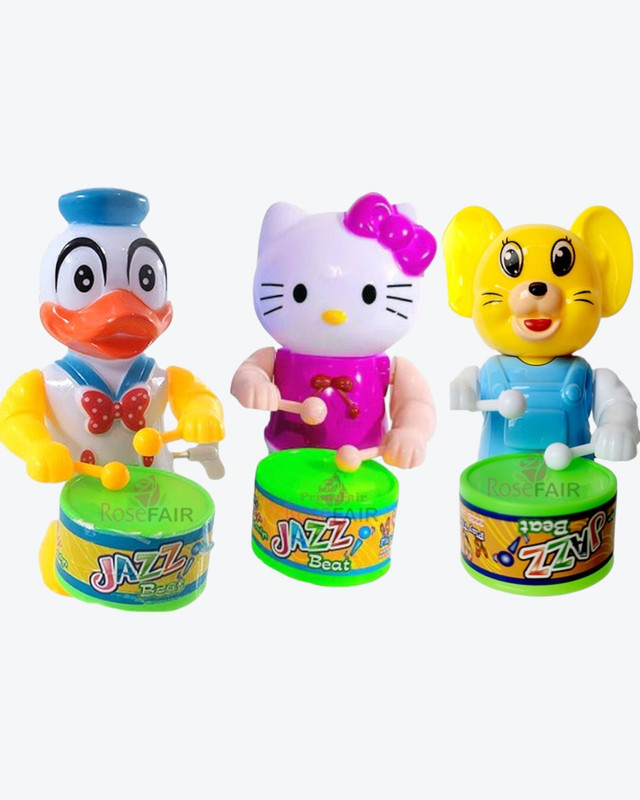 ROSEFAIR New Key-Operated Cute Drummer Toy for Toddler Kids Baby Rattled Toy Dholak(Multicolor)