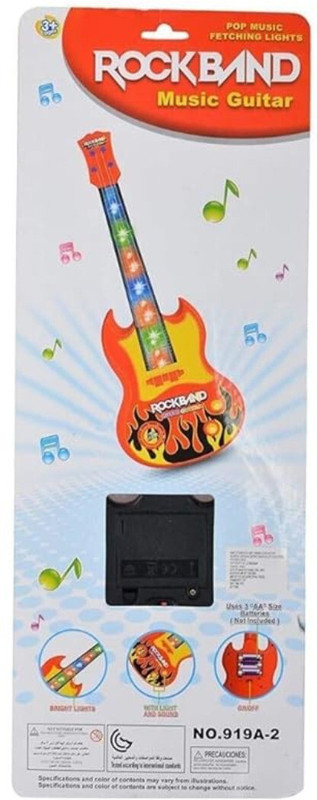 Shiv Kirpa Traders Baby Musical Guitar Toy with Lights & Sounds for Kids Age 3+(Multicolor)