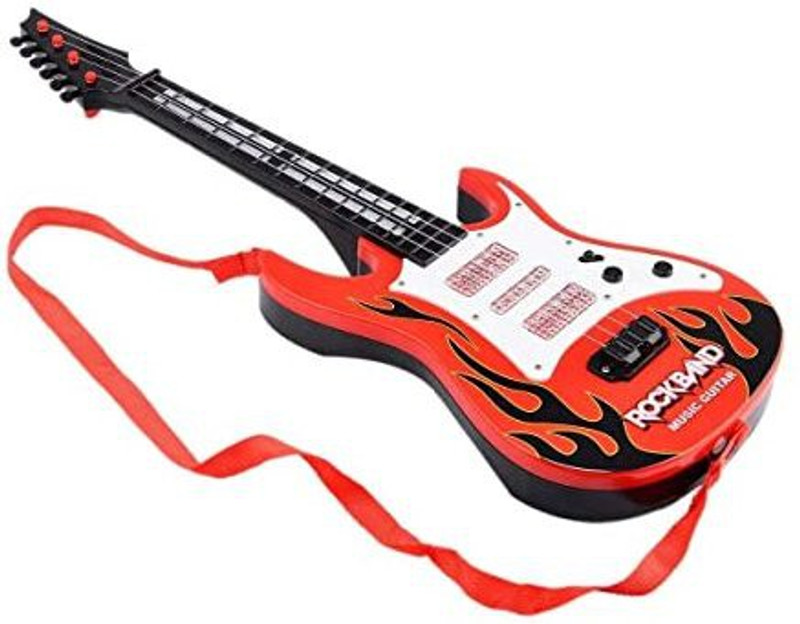 Anushka Toys Boy's and Girl's Plastic Learning to Play Guitar Musical Toy(Multicolor)