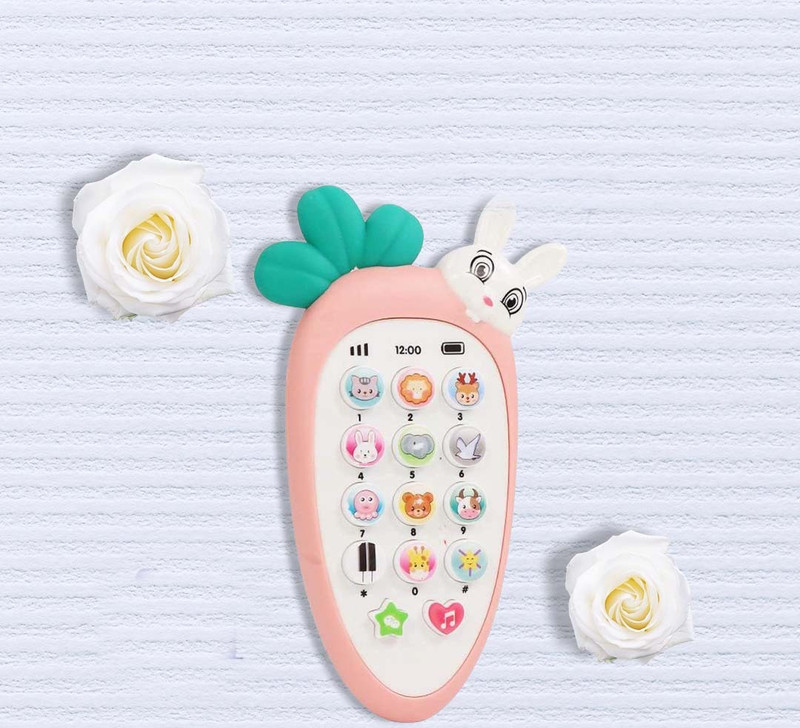ARVANA Rabbit Phone Mobile Smart Small Cell Phone Musical Toy With 20 Songs&Key Switch(Pink, Multicolor)