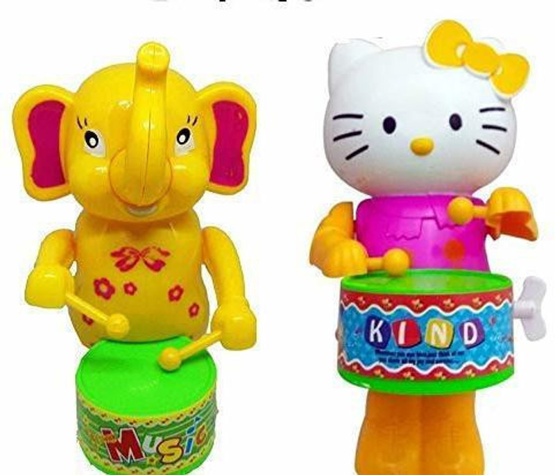 ROSEFAIR Key-Operated Cute Drummer Toy Rattle(Multicolor)