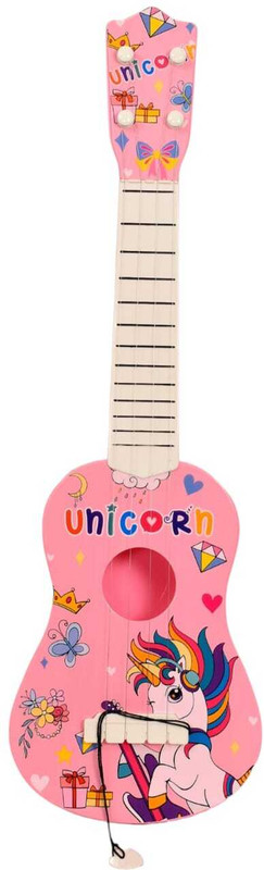 MY BABY LOVE A PERFECT CARE Kids Guitar Toy, Adult 4-String Acoustic Music Learning Toys(Brown, Black)