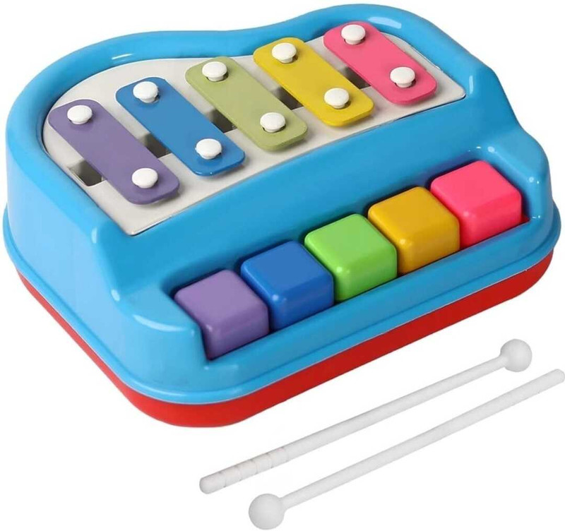 xelix 2 in 1 Xylophone and Piano Toy(Multicolor)
