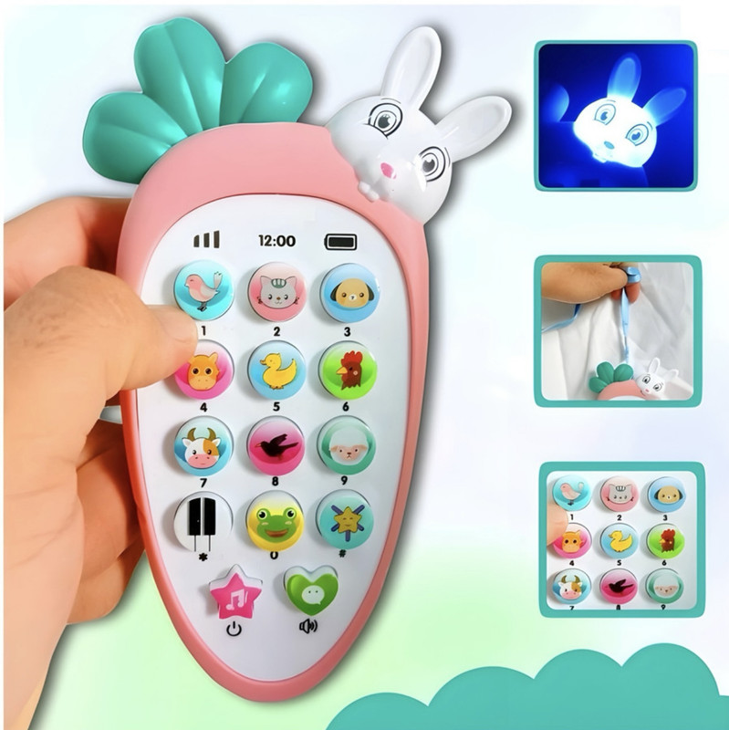 Angel Rabit musical phone Rabbit Intelligent Bany Cell phone(Multicolor)