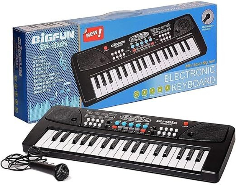 Freedy Kids Piano with Mic | 37-Key Portable Electronic Keyboard(Multicolor)