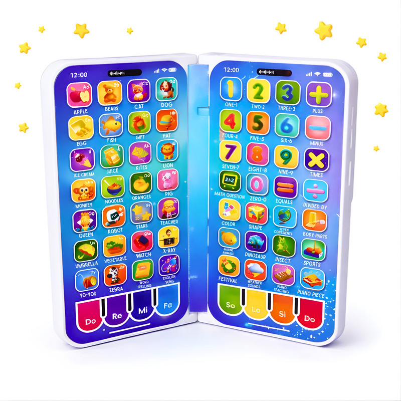 Chigy Wooh Foldable Kids Learning Phone Toy with 92 Interactive Keys Educational Smart Toy(Multicolor)