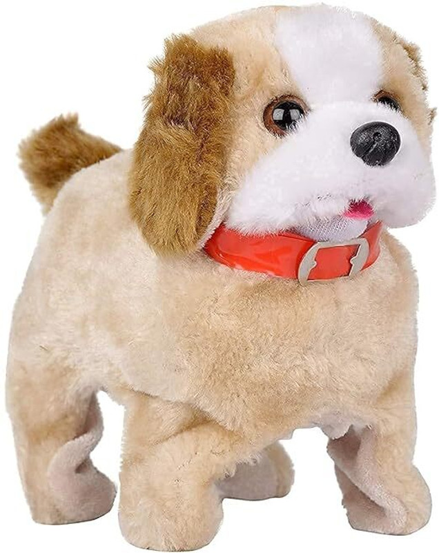 PARAM ENTERPRISE Jumping, Walking and Barking Dog Soft Toy Fantastic Puppy(Brown)