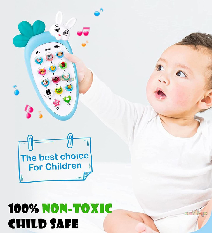 Kp Enterprise Musical Mobile Phone with Light and Sound Toy for Kids (Random Colors)(Multicolor)