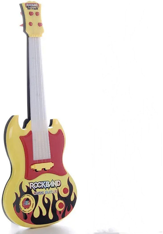 KidsCorner Model Rock Band Guitar Toy, Battery Operated with Music and Lights(Multicolor)