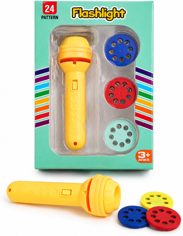 CHARMINGCRAFT Slides EducationToy Flash Lighs Projector Toys for Kids Sleeptime Stories(Yellow)